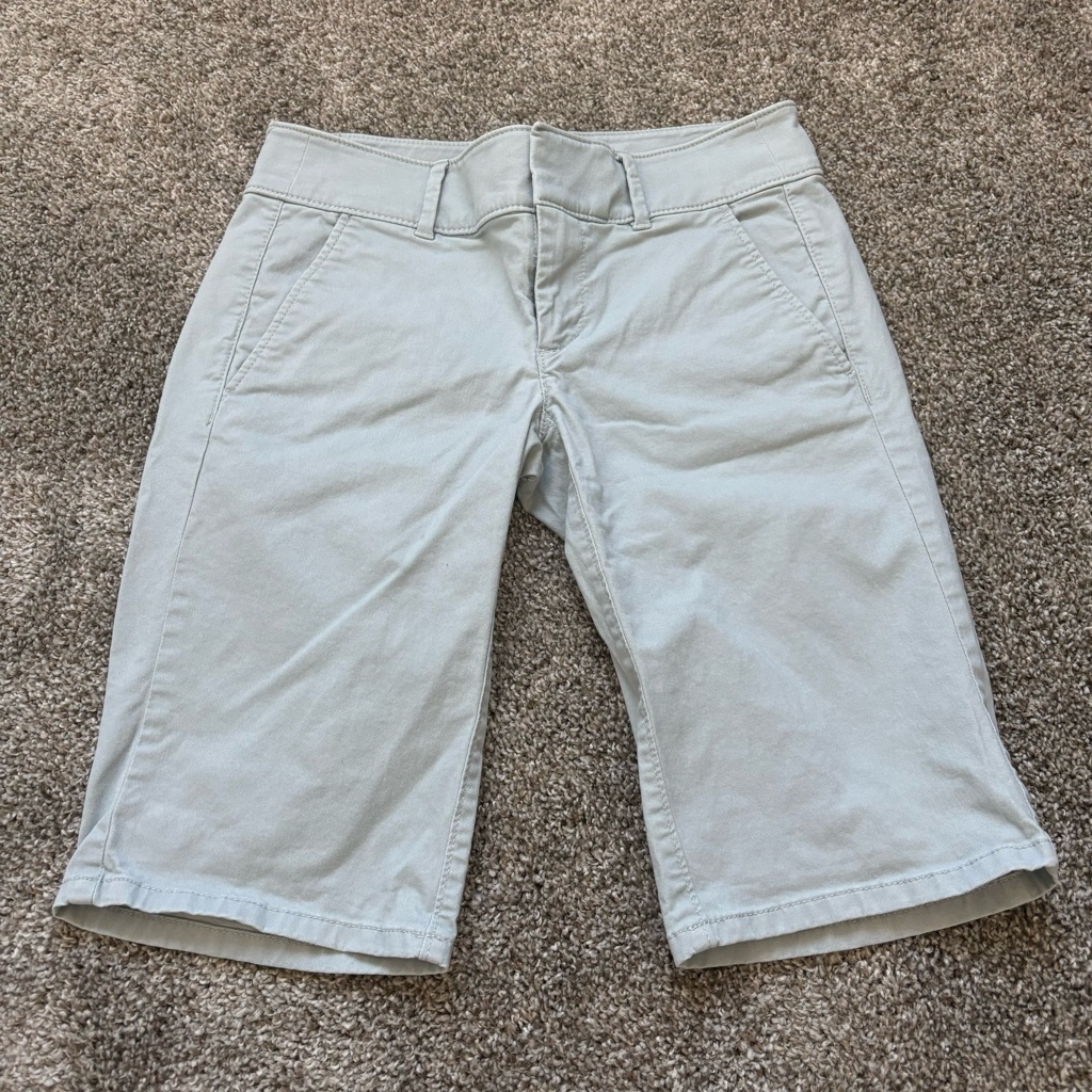 Loft Womens Bermuda Roll Shorts With 10 Inch Inseam